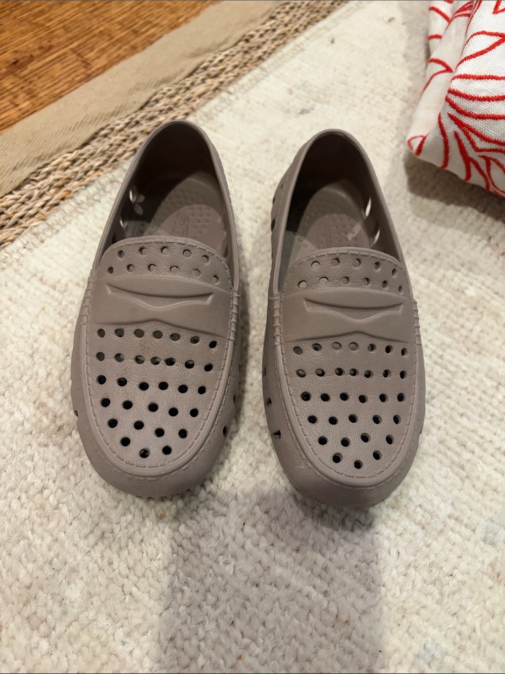 Kids floafers  Taupe Slip-On Perforated Casual Loafers